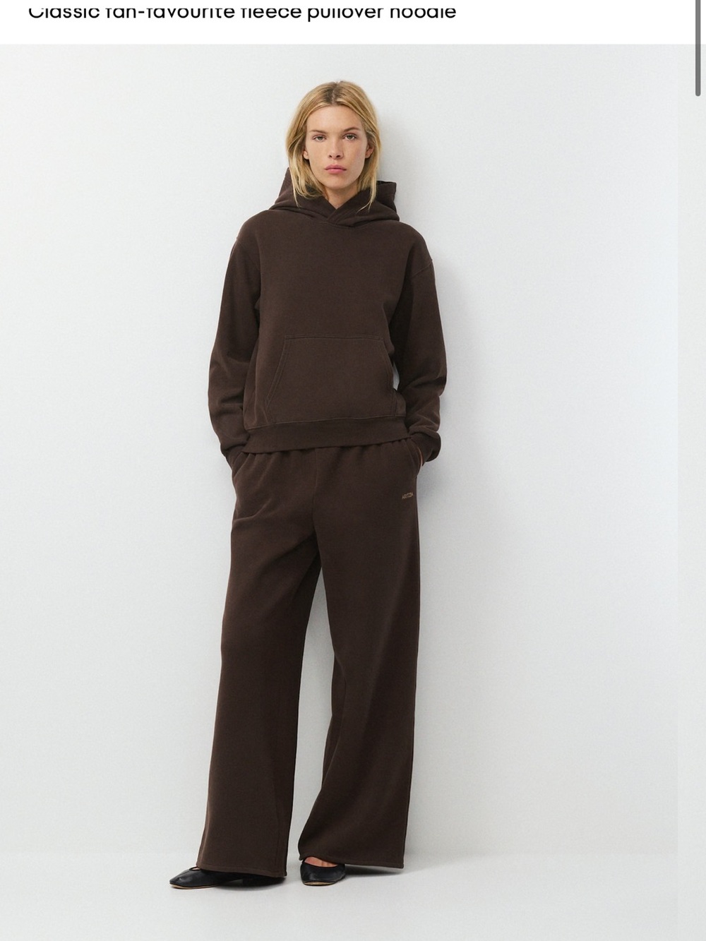 Aritzia Sweatfleece Perfect Fit Brown Sweatshirt Small